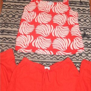 Red and White Patterned Summer set A New Day XS